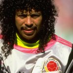Com a camisa da Colômbia na Copa de 90